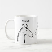 Funny Horse Personalisiert Kaffeetasse (Links)