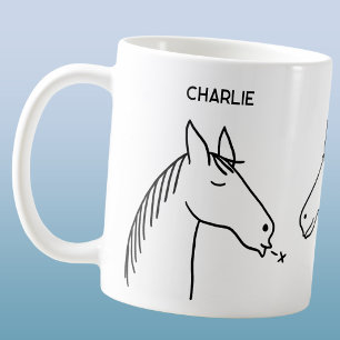 Funny Horse Personalisiert Kaffeetasse