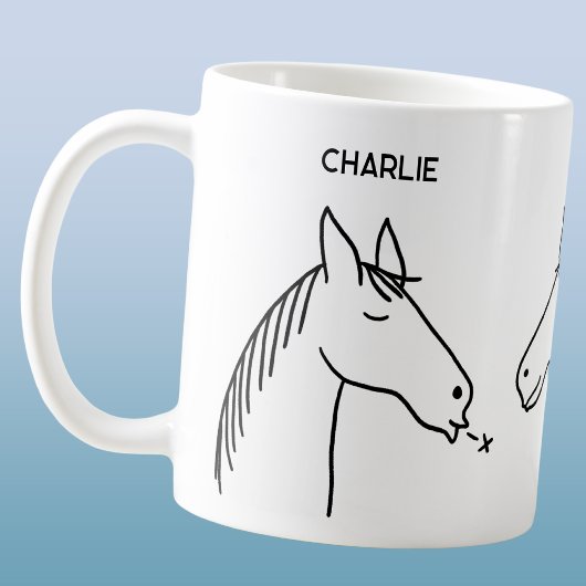 Funny Horse Personalisiert Kaffeetasse