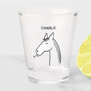 Funny Horse Personalisiert Schnapsglas