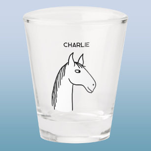 Funny Horse Personalisiert Schnapsglas