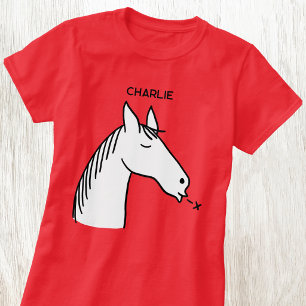 Funny Horse Personalisiert T-Shirt