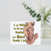 Funny Horse Postkarte (Stehend Vorderseite)