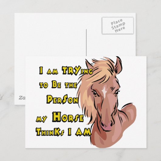 Funny Horse Postkarte (Vorne/Hinten)