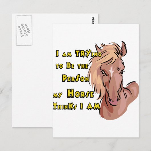 Funny Horse Postkarte (Vorne/Hinten)