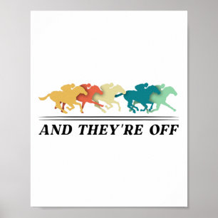 Funny Horse Racing Jockey Racer Der6 Poster