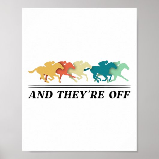 Funny Horse Racing Jockey Racer Der6 Poster (Vorne)