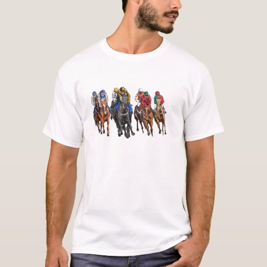 Funny Horse Racing Jockey Racer Derby Rider Race T-Shirt (Vorderseite)