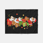 Funny Horse Santa Elf Snowman Christmas Womens Men Fleecedecke (Vorderseite (Horizontal))