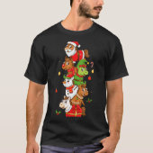 Funny Horse Santa Elf Snowman Christmas Womens Men T-Shirt (Vorderseite)