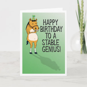 Funny Horse Stable Genius Geburtstag Karte