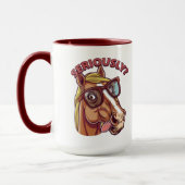 🐴 Funny Horse Tasse - "Ernsthaft!" (Links)