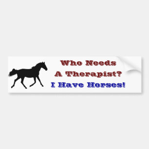 Funny Horse Therapist Autoaufkleber