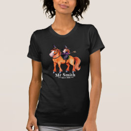 Funny Horse Witch Couple T-Shirt