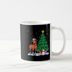Funny Horse Xmas Tree Lights Reindeer Hat Christma Kaffeetasse