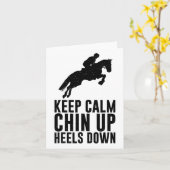 Funny Horseback Riding Gift Girls Cool Chin Up Hee Karte (Gelbe Blume)