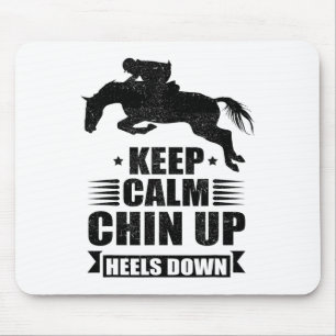 Funny Horseback Riding Gift Girls Cool Chin Up Hee Mousepad
