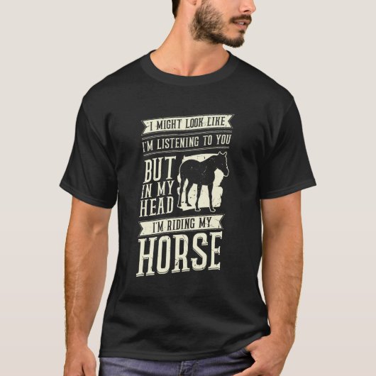 Funny Horseback Riding Reitsport T-Shirt (Vorderseite)