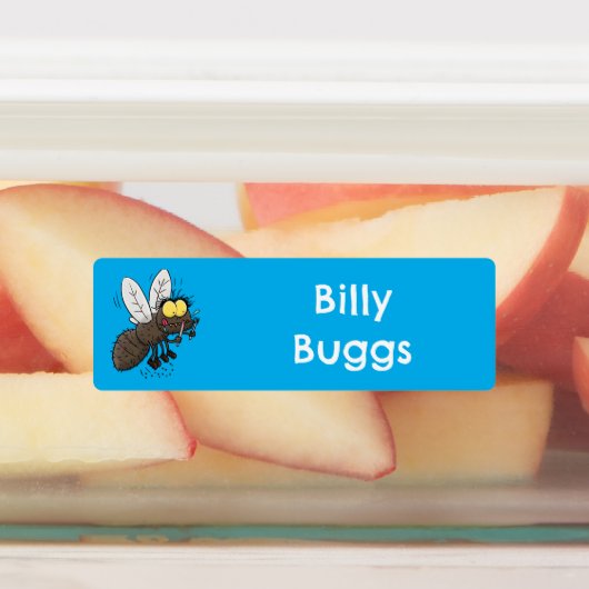 Funny Horsefly Insekt Cartoon personalisiert Etiketten (Befestigt)