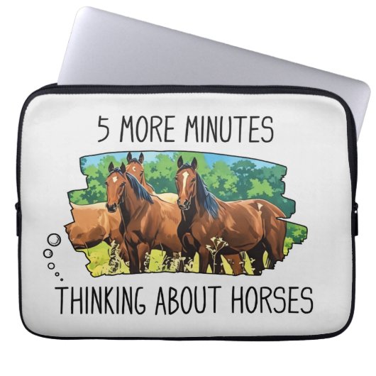 Funny Horses Laptop Sleeve (Vorderseite)