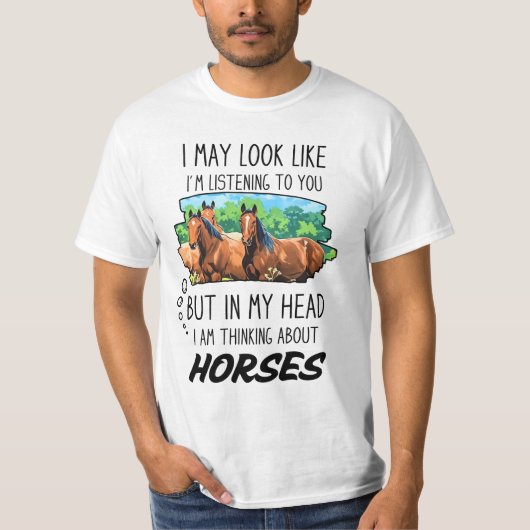 Funny Horses Lover T-Shirt (Vorderseite)