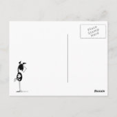 Funny Horses Stechen Cartoon Postkarte (Rückseite)