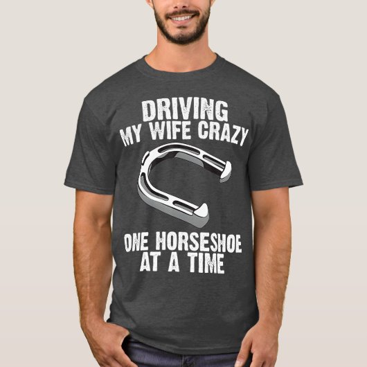 Funny Horseshoe Pitching Gift for Men Vater (2) T-Shirt (Vorderseite)