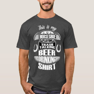 Funny Horseshoe Playing Bier Drink Trash Geschenk T-Shirt