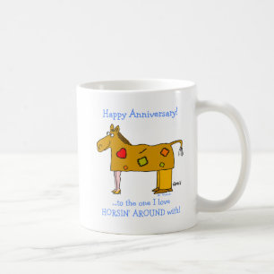 Funny Horsing Around Horsing Jubiläum Kaffeetasse