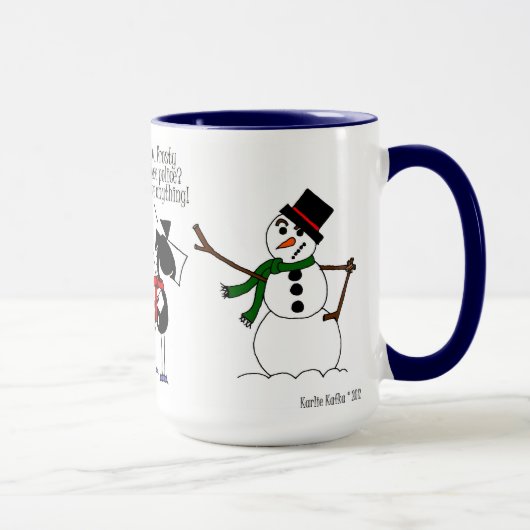 Funny Horst & Snowman Cartoon Tasse (Rechts)