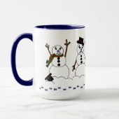 Funny Horst & Snowman Cartoon Tasse (Links)