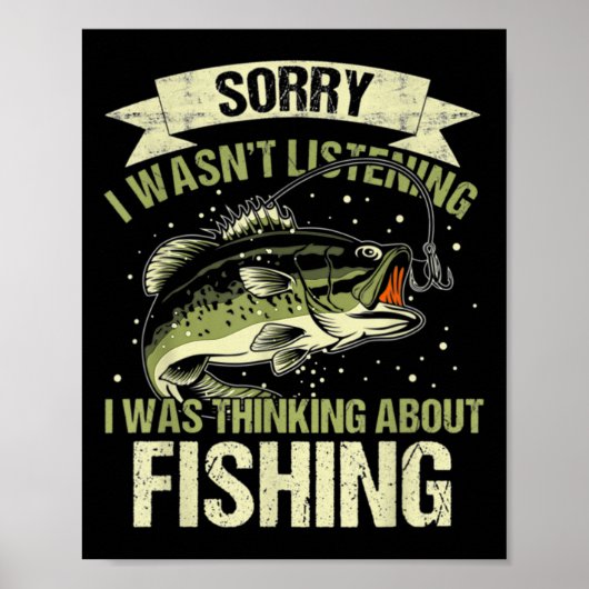 Funny hörte nicht zu, war über das Fischen nachzud Poster (Vorne)
