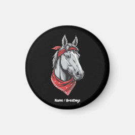 Funny Horvers Rote Bandana Girls Niedlich Magnet