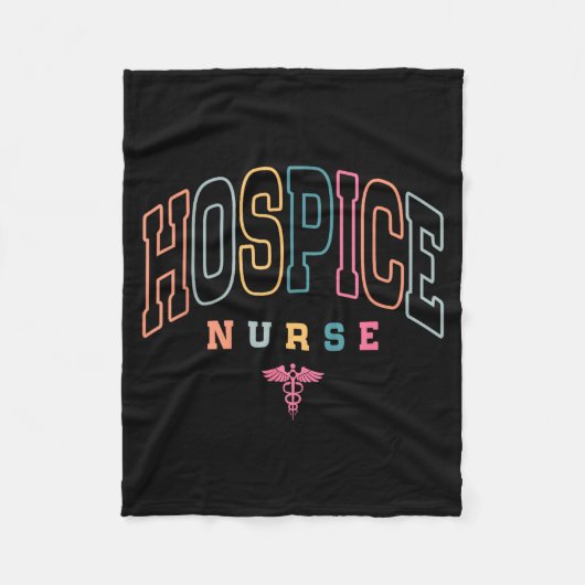 Funny Hospice Nurse Doctor Graduation Medical Nurs Fleecedecke (Vorderseite)