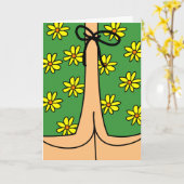 Funny Hospital Gown und Hintern fühlen sich bald b Karte (Gelbe Blume)