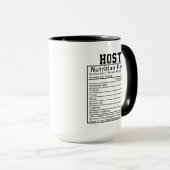 Funny Host Nutrition Facts Event Staff Worker Gift Tasse (VorderseiteRechts)