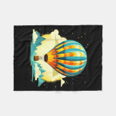 Funny Hot Air Balloon For New Adventures Lovers  Fleecedecke (Vorderseite (Horizontal))