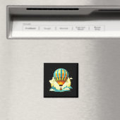 Funny Hot Air Balloon For New Adventures Lovers  Magnet (In Situ (Geschirrspüler))
