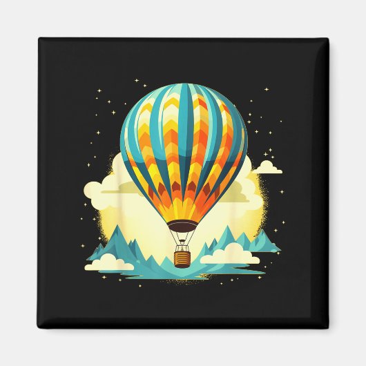 Funny Hot Air Balloon For New Adventures Lovers Magnet (Vorne)
