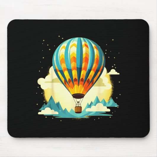 Funny Hot Air Balloon For New Adventures Lovers Mousepad (Vorne)