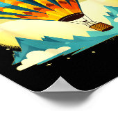 Funny Hot Air Balloon For New Adventures Lovers  Poster (Ecke)