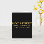 Funny Hot Buffet Available All Day Eat As Much As  Karte (Gelbe Blume)