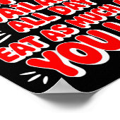 Funny Hot Buffet Available All Day Eat As Much As  Poster (Ecke)