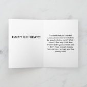Funny Hot Chick Birthday Picture Card Karte (Innenseite)