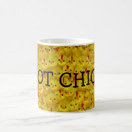 Funny HOT CHICK Yellow Baby Chicks Tasse