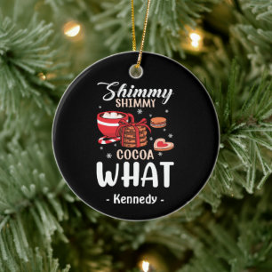 Funny Hot Chocolate & Cookie Winter Keramik Ornament