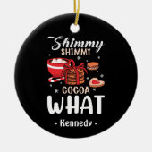 Funny Hot Chocolate & Cookie Winter Keramik Ornament (Vorne)