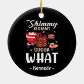 Funny Hot Chocolate & Cookie Winter Keramik Ornament (Hinten)
