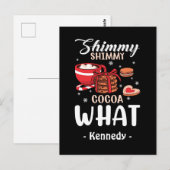 Funny Hot Chocolate & Cookie Winter Postkarte (Vorne/Hinten)
