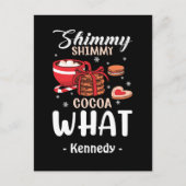 Funny Hot Chocolate & Cookie Winter Postkarte (Vorderseite)